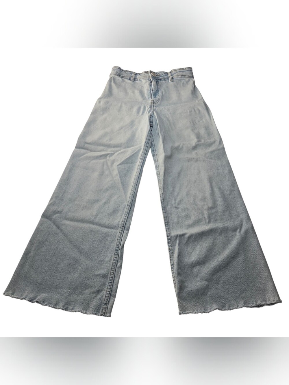 Zara Pale Blue Wide-Leg Flared Jeans. Size 13-14